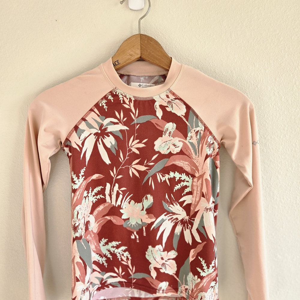 Columbia Floral Rash Guard Top